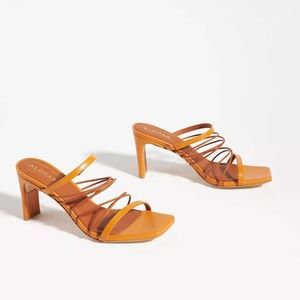 ALOHAS x Anthropologie Sunbeam Mule Strappy Heels Size 39 NEW